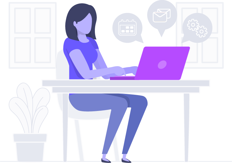 Illustration of school stakeholders reviewing assessment insights